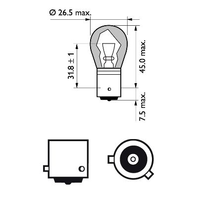 PHILIPS 12496NACP Лампа накаливания, фонарь указателя поворота