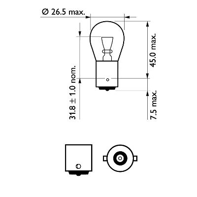 PHILIPS 12498VPB2 Лампа накаливания, фонарь указателя поворота