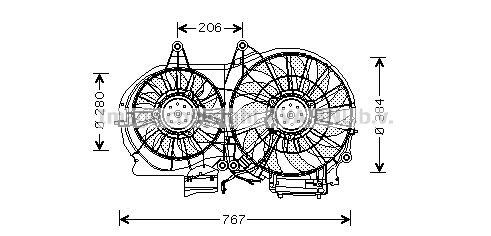 PRASCO Вентилятор, охлаждение двигателя AI7506