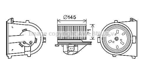 PRASCO Elektrimootor,salongiventilaator AI8376