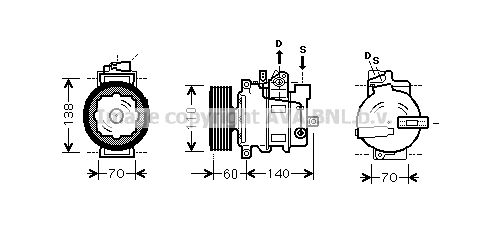 PRASCO Kompressor,kliimaseade AIK269