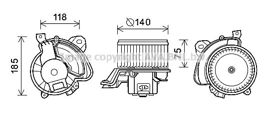 PRASCO Elektrimootor,salongiventilaator AL8134