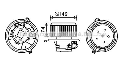 PRASCO Elektrimootor,salongiventilaator AL8139