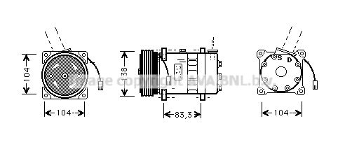 PRASCO Kompressor,kliimaseade ALK014
