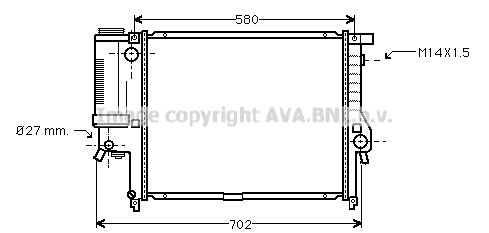 PRASCO Radiaator,mootorijahutus BW2142