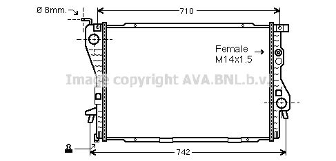 PRASCO Radiaator,mootorijahutus BW2202