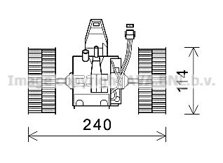 PRASCO Elektrimootor,salongiventilaator BW8491