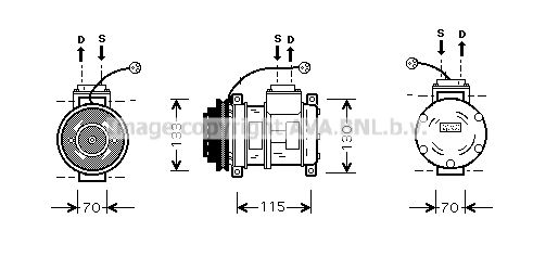 PRASCO Kompressor,kliimaseade BWK065