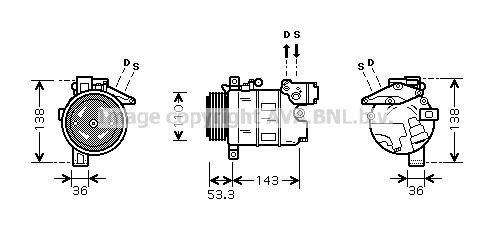 PRASCO Компрессор, кондиционер BWK321