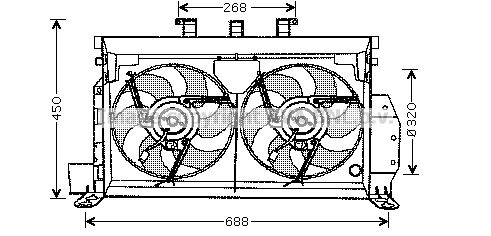 PRASCO Ventilaator,mootorijahutus CN7521