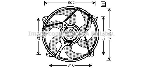 PRASCO Вентилятор, охлаждение двигателя CN7529