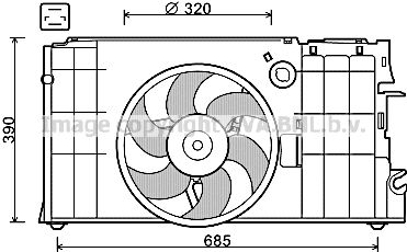 PRASCO Ventilaator,mootorijahutus CN7548