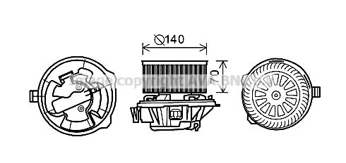 PRASCO Elektrimootor,salongiventilaator CN8289