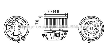 PRASCO Elektrimootor,salongiventilaator CN8296