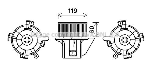 PRASCO Elektrimootor,salongiventilaator CN8299