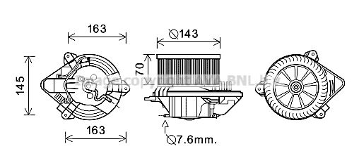 PRASCO Elektrimootor,salongiventilaator CN8510