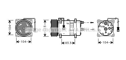 PRASCO Kompressor,kliimaseade CNK023