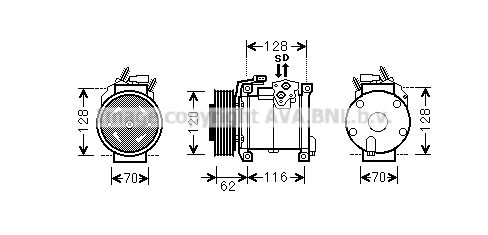 PRASCO Kompressor,kliimaseade CRAK109