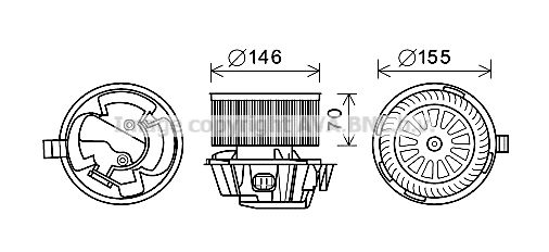 PRASCO Электродвигатель, вентиляция салона DN8384