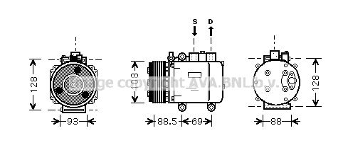 PRASCO Kompressor,kliimaseade FDK174
