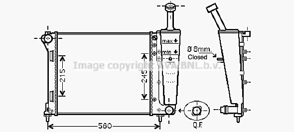 PRASCO Radiaator,mootorijahutus FT2345