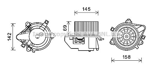 PRASCO Elektrimootor,salongiventilaator FT8430