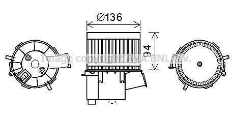 PRASCO Elektrimootor,salongiventilaator FT8434