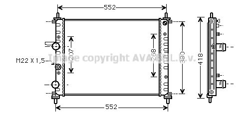 PRASCO Radiaator,mootorijahutus FTA2182