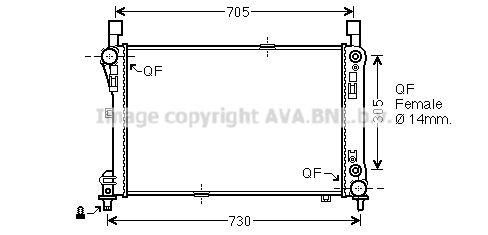 PRASCO Radiaator,mootorijahutus MS2478