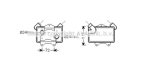 PRASCO Õliradiaator,mootoriõli MS3477