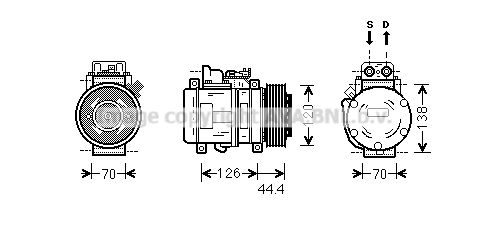 PRASCO Компрессор, кондиционер MSK558