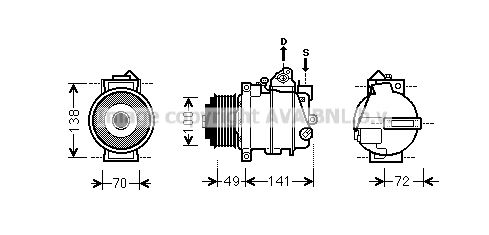 PRASCO Компрессор, кондиционер MSK560