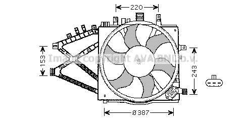 PRASCO Ventilaator,mootorijahutus OL7521