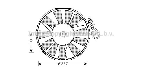 PRASCO Ventilaator,mootorijahutus OL7523