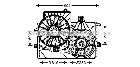 PRASCO Ventilaator,mootorijahutus OL7529