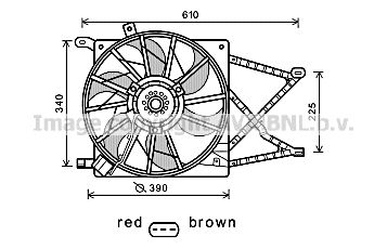 PRASCO Ventilaator,mootorijahutus OL7544