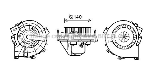 PRASCO Elektrimootor,salongiventilaator OL8609