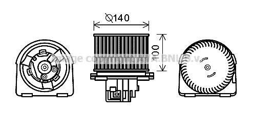 PRASCO Elektrimootor,salongiventilaator OL8617