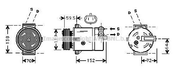 PRASCO Kompressor,kliimaseade OLAK279