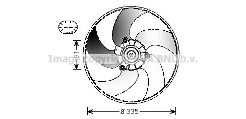 PRASCO Ventilaator,mootorijahutus PE7553