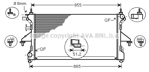 PRASCO Radiaator,mootorijahutus PEA2308