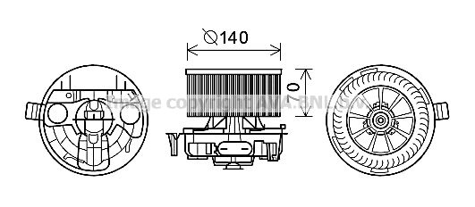 PRASCO Elektrimootor,salongiventilaator RT8574