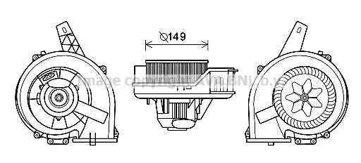 PRASCO Elektrimootor,salongiventilaator ST8044