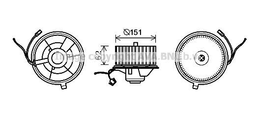 PRASCO Elektrimootor,salongiventilaator ST8505