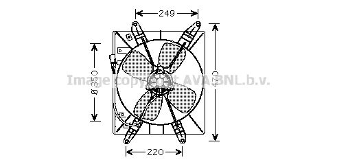 PRASCO Ventilaator,mootorijahutus TO7513