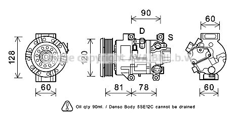 PRASCO Kompressor,kliimaseade TOK581