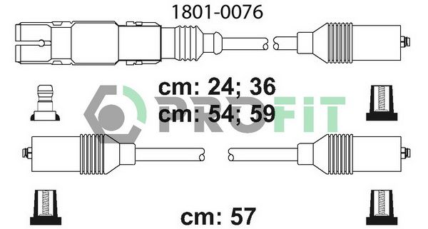 PROFIT Комплект проводов зажигания 1801-0076