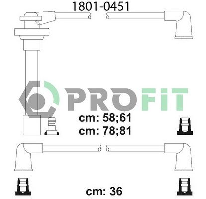 PROFIT Комплект проводов зажигания 1801-0451