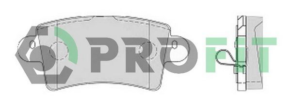 PROFIT Комплект тормозных колодок, дисковый тормоз 5000-1453