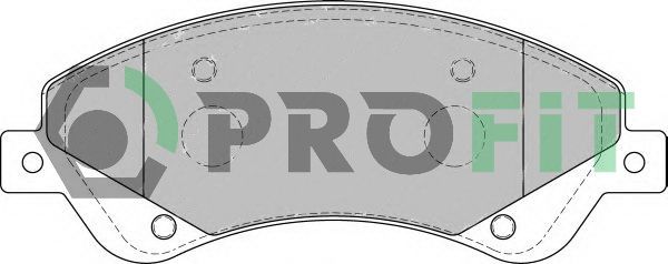 PROFIT Комплект тормозных колодок, дисковый тормоз 5000-1929